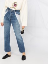 Thumbnail for your product : RE/DONE Panelled Straight Leg Jeans