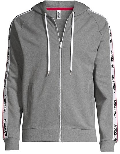 grey moschino hoodie