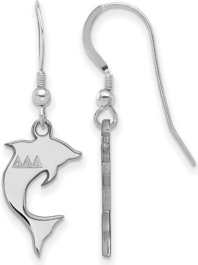 Black Bow Jewelry Co. BlackBowJewelrySterlingSilverDeltaDeltaDeltaGreekLifeMascotSmallDangleEarrings