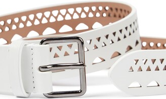 Alaia Laser-cut leather belt