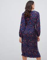 Thumbnail for your product : Influence Tall pleated skirt belted midi dress in floral print