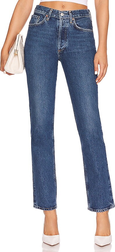 AGOLDE Lana Mid Rise Straight Jeans