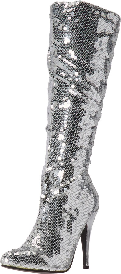 silver high boots