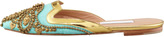 Thumbnail for your product : Oscar de la Renta Spanish Sequin-Embellished Mule, Aqua