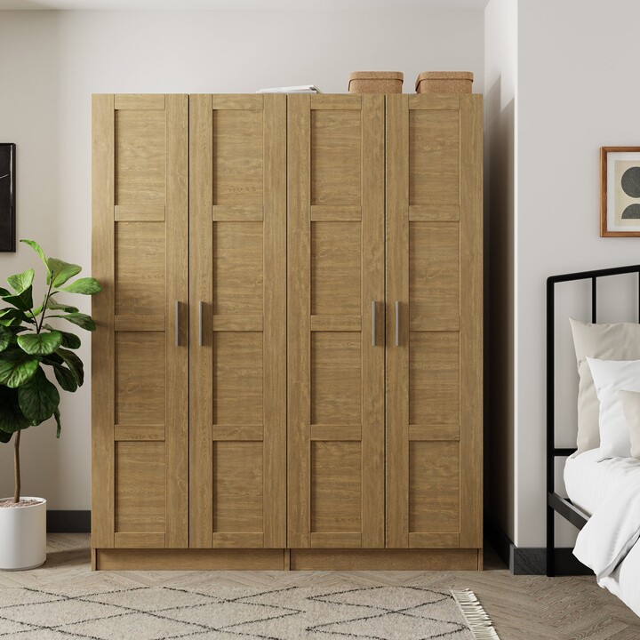 Dunelm Toby 4 Door Wardrobe Brown ShopStyle Chests