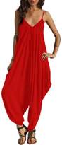 Thumbnail for your product : Soficy Women's Spaghetti Strap Jumpsuit V Neckline Loose Harem One Piece Romper S