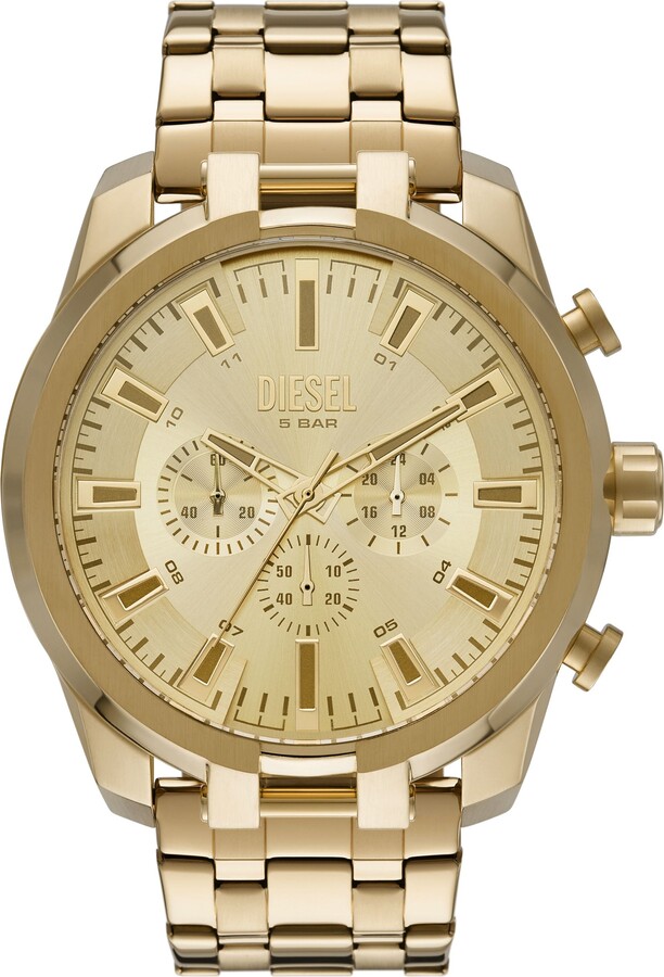 Men's Split Chronograph, Gold-Tone Stainless Steel Watch