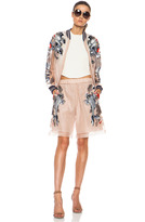 Thumbnail for your product : 3.1 Phillip Lim Tattoo Embroidered Poly Shorts in Nude