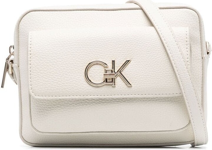 Calvin Klein Maddi Crossbody Brown/Khaki/White One Size