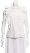 Thumbnail for your product : Rebecca Taylor Pleat-Accented Sleeveless Top