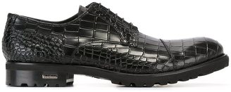 Baldinini crocodile effect derby shoes