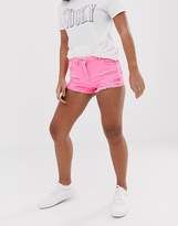 Thumbnail for your product : Parisian Petite distressed denim shorts in neon pink