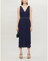 Thumbnail for your product : Ted Baker Pleated tiered crepe midi dress