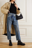 Thumbnail for your product : R 13 Crossover Asymmetric Distressed Boyfriend Jeans
