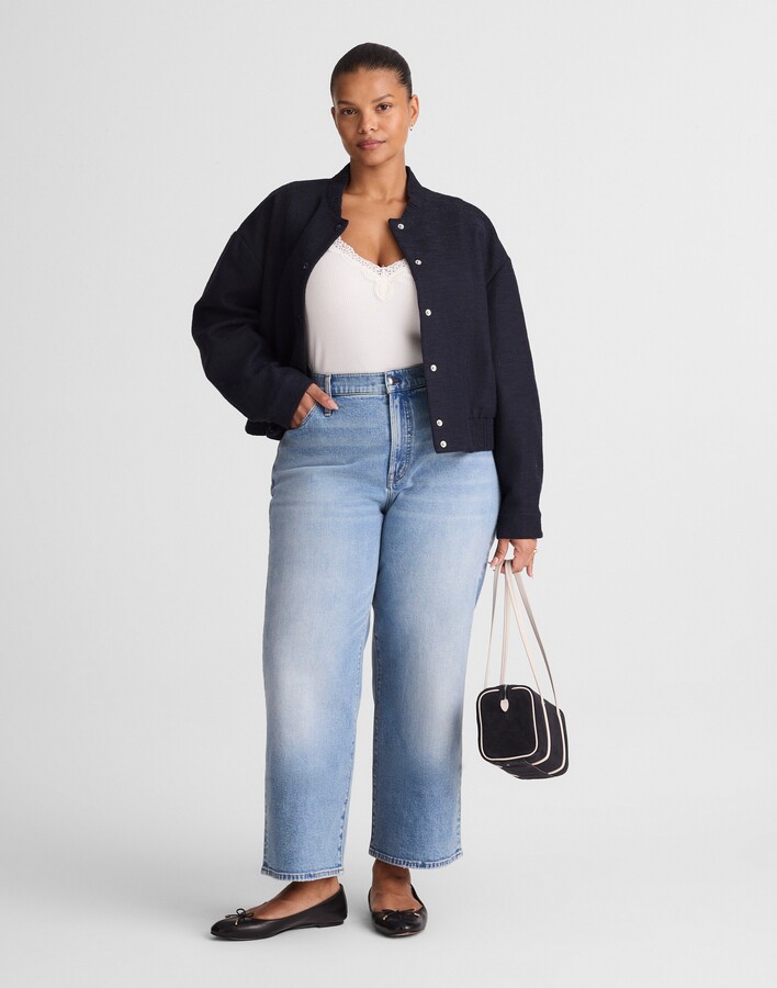 The Plus Curvy Perfect Vintage Wide-Leg Crop Jean