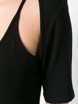 Alexander Wang T By cutout armhole tank cami twofer top
