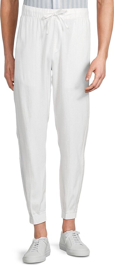 Saks Fifth Avenue Drawstring Linen-Blend Joggers