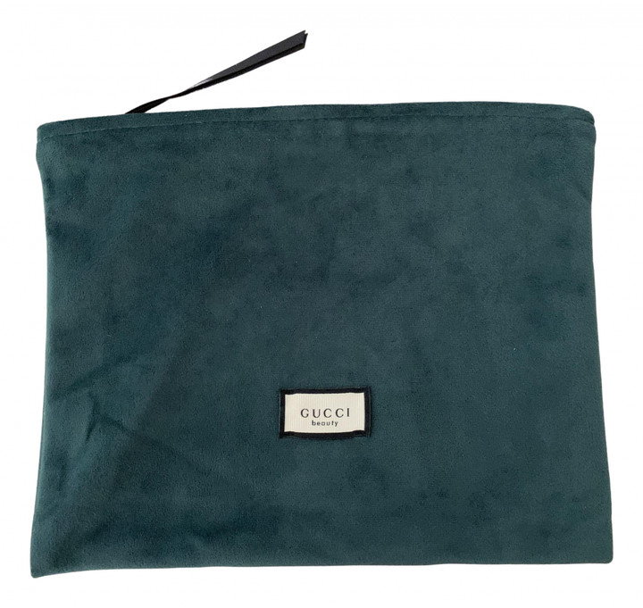 green velvet clutch bag