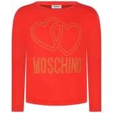 Thumbnail for your product : Moschino MoschinoGirls Red Studded Logo Top