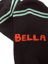 Thumbnail for your product : Bella Freud Lion-intarsia Stretch-cotton Socks - Black