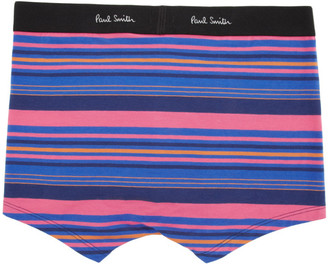 Paul Smith Turquoise Striped Boxer Briefs