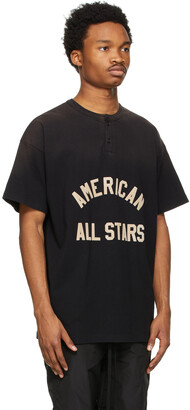 Fear Of God Black 'American All Stars' Short Sleeve Henley