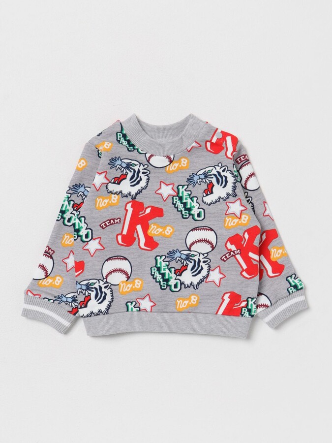 Kenzo Kids Holiday jacquard-pattern jumper - Grey