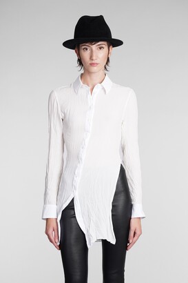 Ann Demeulemeester Shirt In White Silk