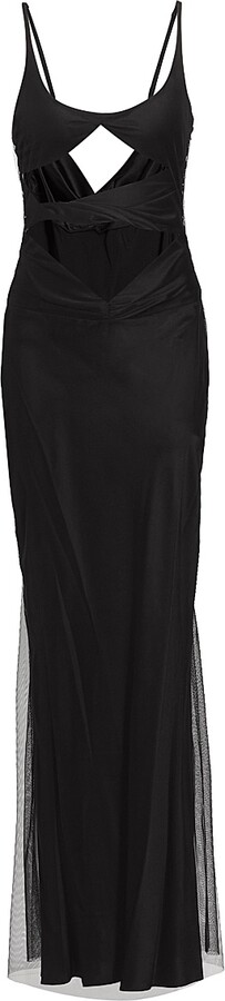 Women's Quinn Tull-Embellished Floor-Length Dress - Noir - Size 8