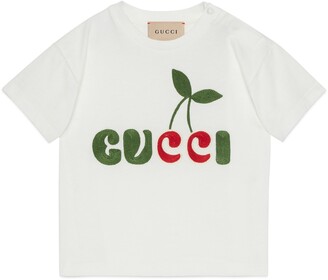 Gucci Baby cherry print cotton T-shirt