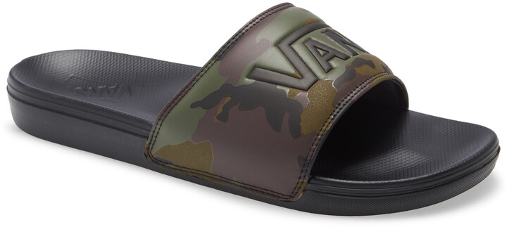 camo vans slides