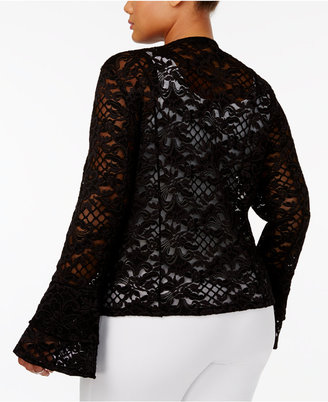 INC International Concepts Plus Size Lace Jacket, Created for Macy's