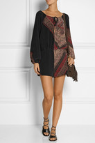 Thumbnail for your product : Finds + Stone Cold Fox Phoenix printed washed-silk playsuit