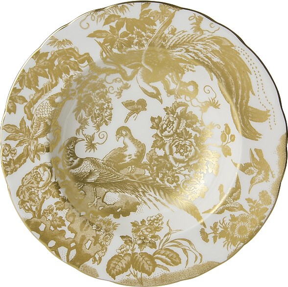 Royal Crown Derby Gold Aves Rim Soup Plate