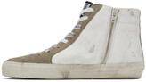 Thumbnail for your product : Golden Goose SSENSE Exclusive White & Taupe Slide Sneakers