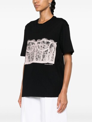 Alexander McQueen Lace Corset T-shirt - ShopStyle