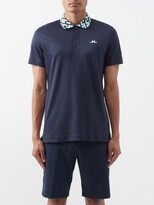 Thumbnail for your product : J. Lindeberg Lux Bridge Patterned-collar Polo Shirt - Navy