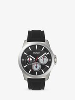 Thumbnail for your product : HUGO BOSS by 1530129 Men's TWIST Chronograph Silicone Strap Watch, Black