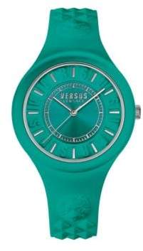 Versace Versus Fire Island Stainless Steel Silicone Strap Watch, SOQ070016