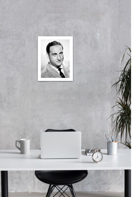 Globe Photos Entertainment & Media Close-up of Sid Caesar - Unframed Black and White Photograph