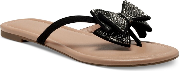 INC International Concepts Women's Mabae Bow Flat Sandals, Created for Macy's