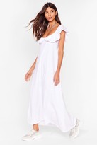 Thumbnail for your product : Nasty Gal Womens Ruffle Neck Loose Maxi Dress - White - 6