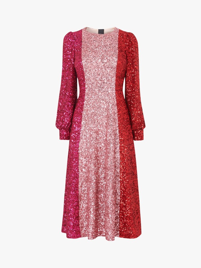 Sequin Dress Lk Bennett Pink Dress LK BENNETT X PREEN Pink Ladies