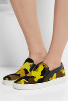 Thumbnail for your product : MICHAEL Michael Kors Keaton camouflage-print calf hair slip-on sneakers