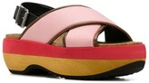 Thumbnail for your product : Marni Criss-Cross Wedge Sandals
