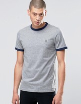 Thumbnail for your product : Fred Perry Ringer T-Shirt In Steel Marl / Carbon Blue
