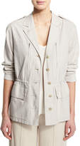 Thumbnail for your product : ATM Anthony Thomas Melillo Cotton Button-Front Field Jacket, Dust