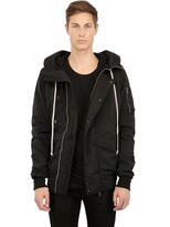 Thumbnail for your product : Rick Owens Drkshdw Hooded Cotton Nylon Jacket