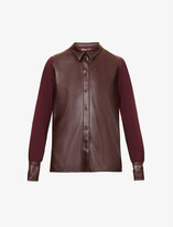 Thumbnail for your product : Roksanda Paden faux-leather and woven shirt