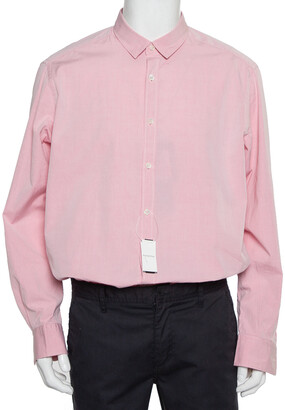 Ermenegildo Zegna Pink Cotton Button Front Shirt XXL